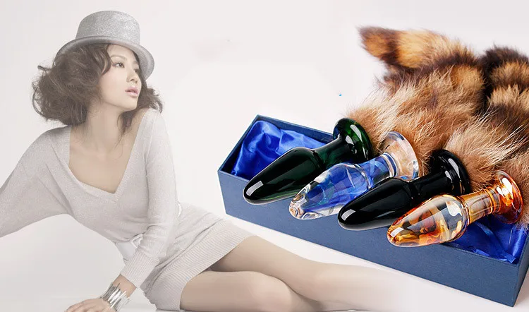 Anal Silicone Butt Plug Black Fox Tail Smooth Fur Sex Toys For Women Adult Games Products 4 size for free shipping |