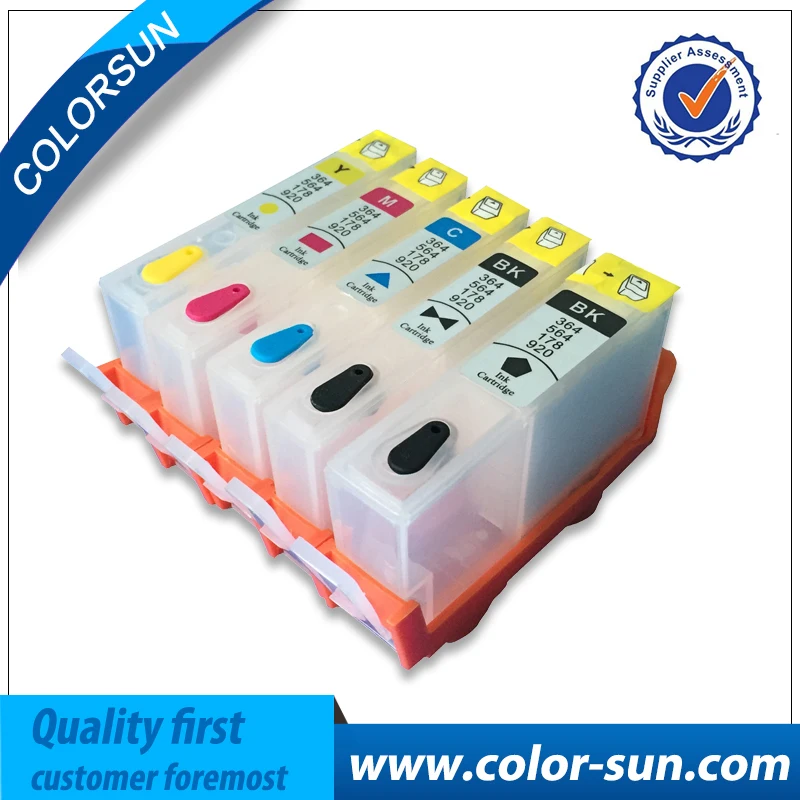 5 шт. для hp564 564XL многоразовый картридж HP C309a 5510 6510 7510 B209 C310a C310b C310c C410a C410b с чипом ARC |