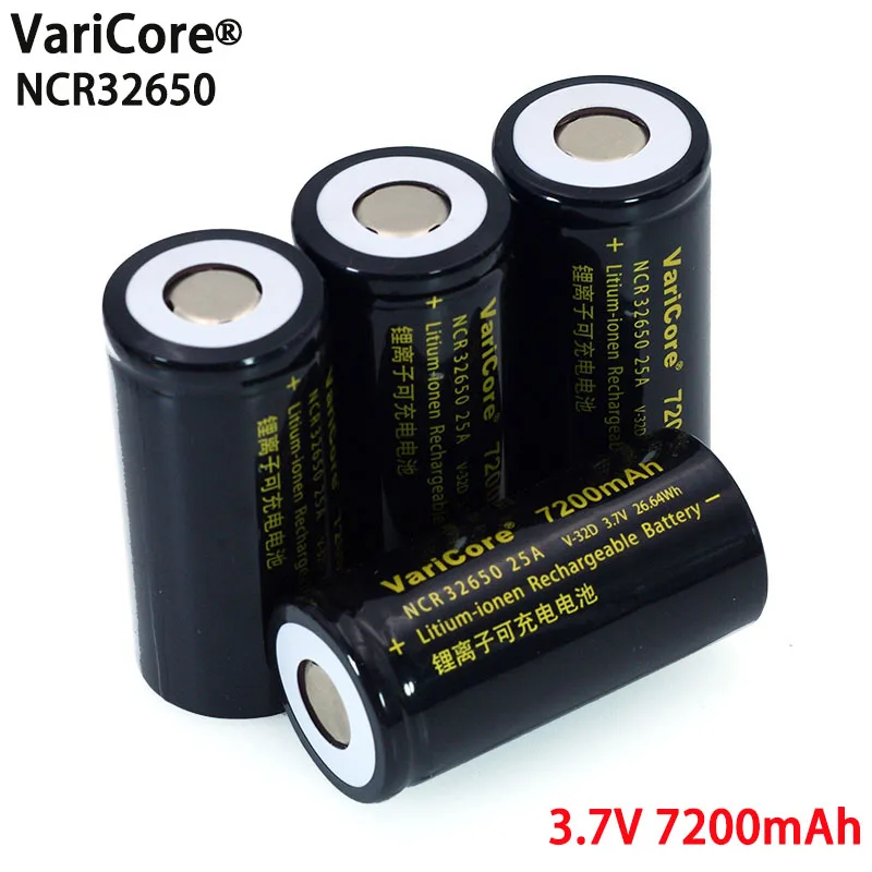 VariCore 3 7 V 32650 7200mAh литий ионная аккумуляторная батарея 20A 25A непрерывная разрядка