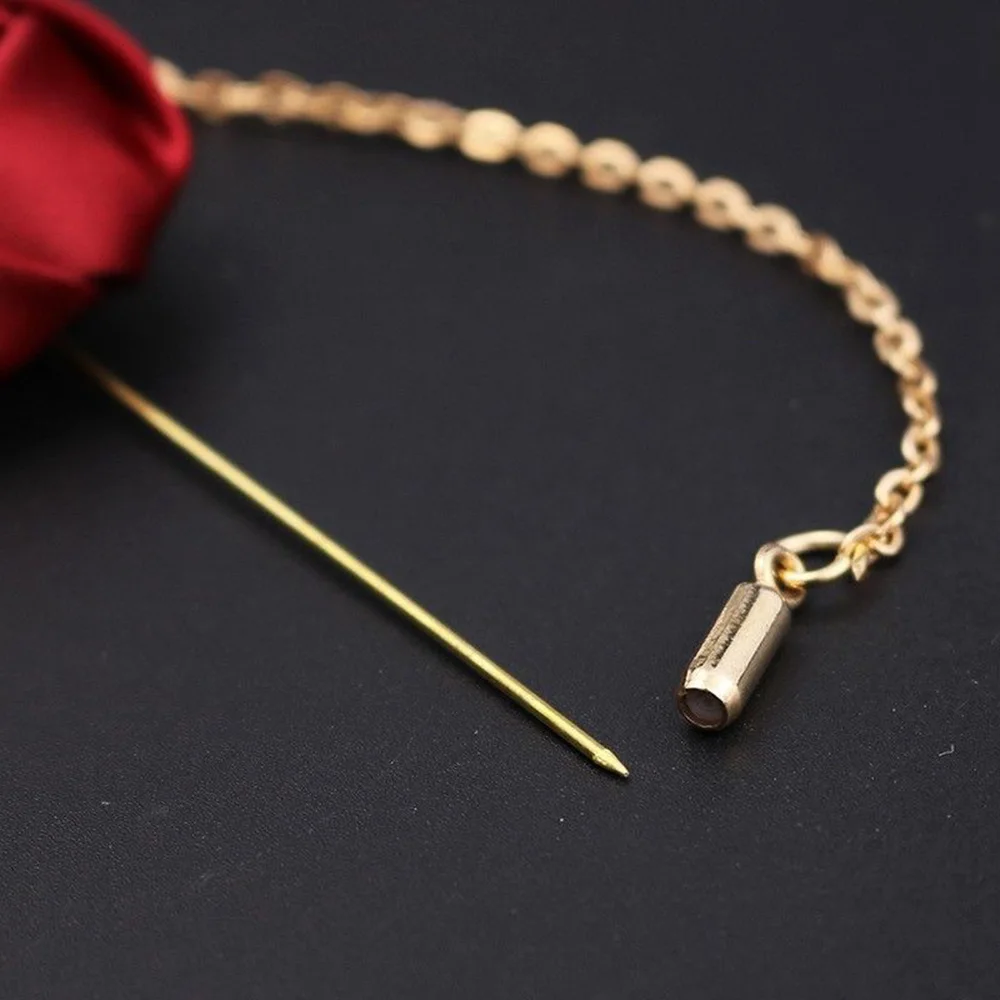 Мужские костюмные броши в форме цветка розы Шпильки холст ткань ленты 9 Цвета