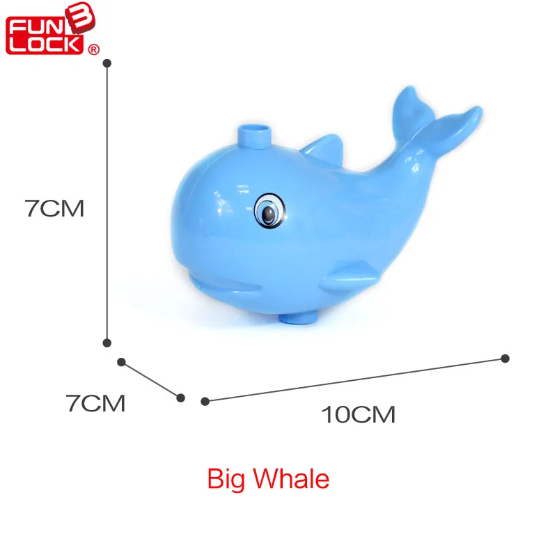 Funlock Duplo игрушки блоки 8 шт. серии глубоководный океан набор животных с акулой