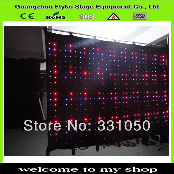 p10 2x3m 600pcs lamps fireproof PC control led video curtain | Освещение