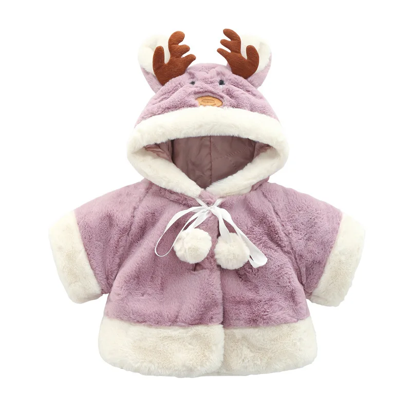 2018 Baby Autumn Winter Waistcoat Childrens Cartoon Deer Fur Girls Artificial Coat Kids Faux Fabric Clothes Thicken |