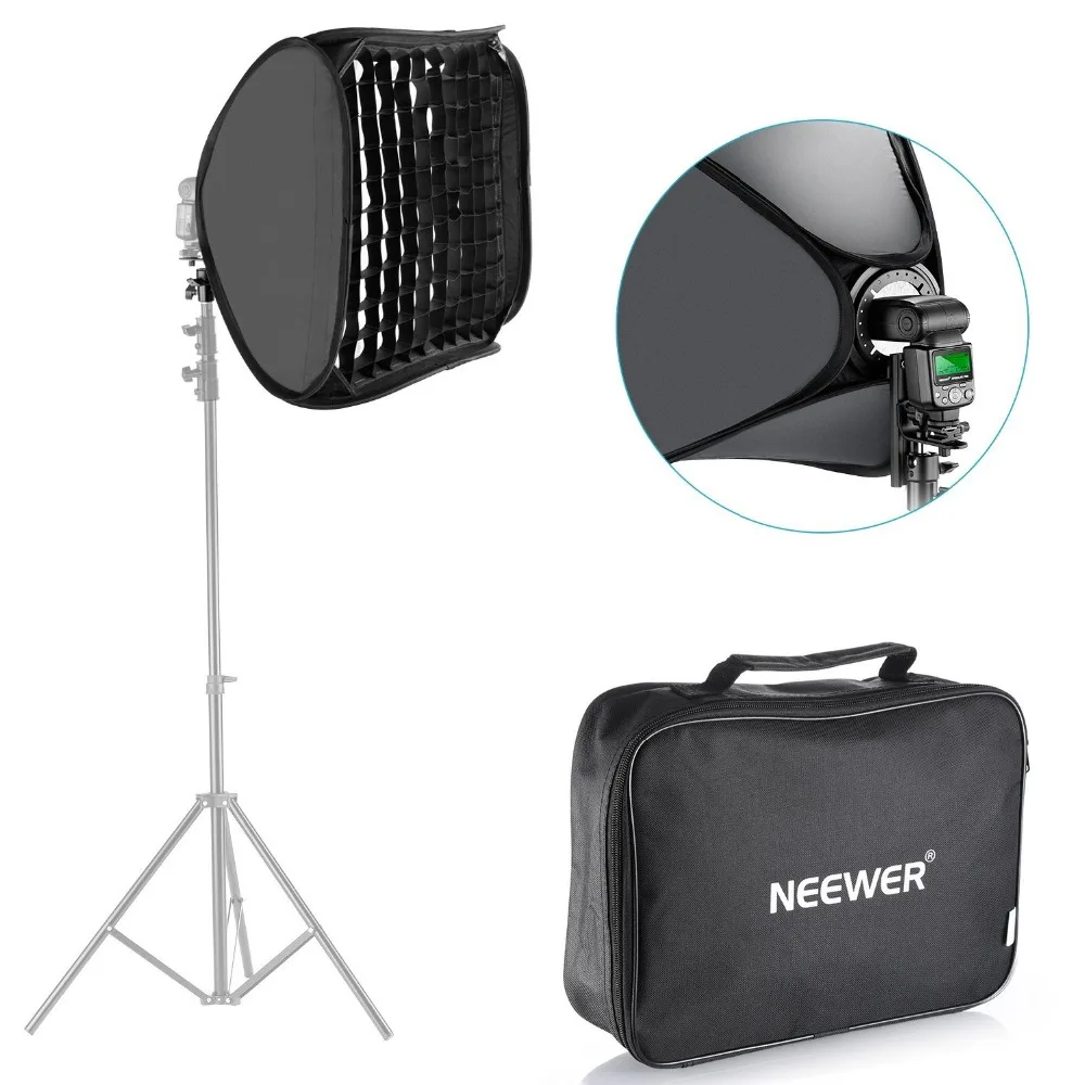 Neewer 60x60 см софтбокс для фотовспышки с сотовой сеткой диффузор L образной