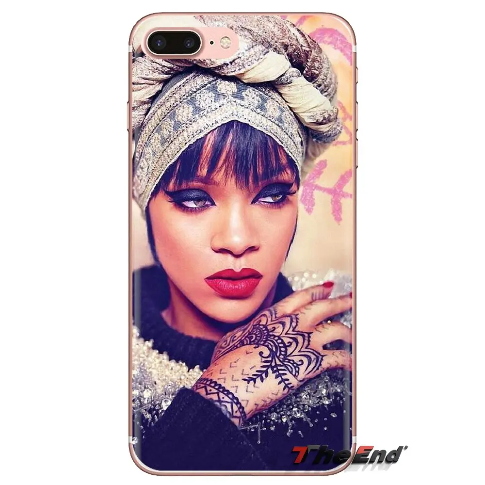 Силиконовый чехол для телефона Sexy поп-звезд Женская певица Рианна samsung Galaxy S3 S4 S5