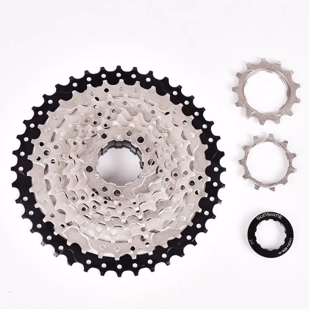 SUNSHINE MTB горный велосипед 9S кассета свободного хода 9 скоростей маховик шатун со звездами для велосипеда части с резьбой 11-32T36T40T42T50T