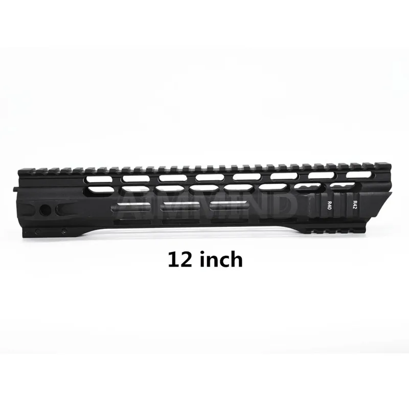 12 inch handguard 7 10 12 15 дюймов M-LOK handguard поплавок супер тонкий ar 15 Handguard Quad Rail MLOK Handguard Пикатинни для M4 M16 - Цвет: 12 inch handguard