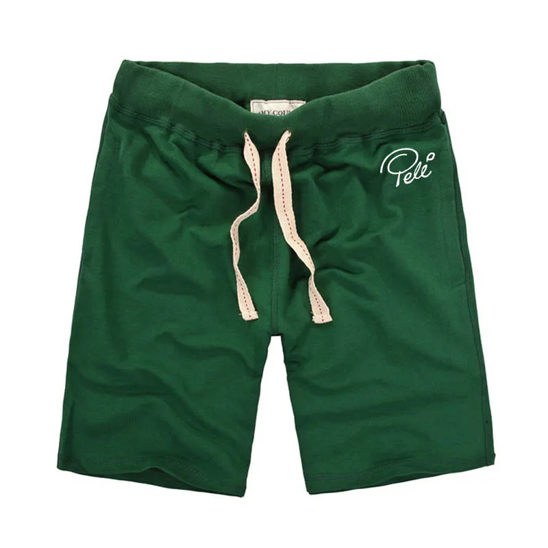 Удобный хлопковый Повседневный для мужчин шорты король ног мяч Пеле печати