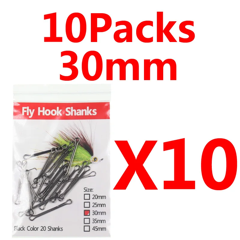 10Packs 30mm Bimoo 10 упаковок 200 шт Waddington Shanks материал для вязания мушек переодевание лосось форель мухи Морская Рыбалка приманки изготовление материала - Цвет: 10Packs 30mm