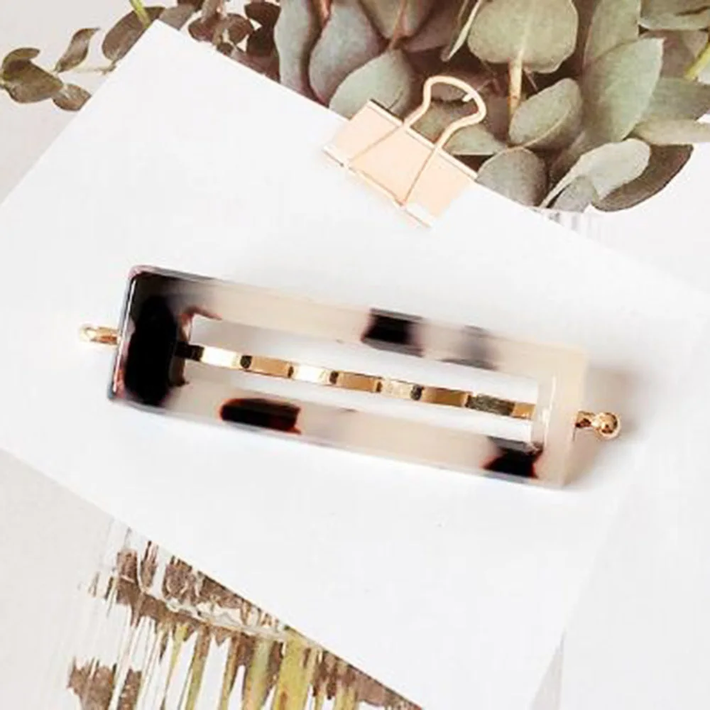 Заколка для волос с леопардовым принтом женская модный дизайнерский зажим