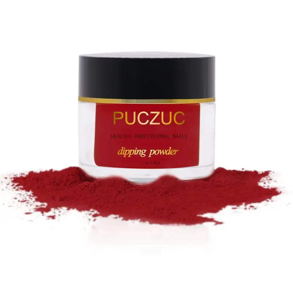 P005-1OZ PUCZUC 1 OZ Full Set Dipping Powder Base Top Coat Kits DIY Dip Nail Powder Manicure Set Brush Saver Powder - Цвет: P005-1OZ