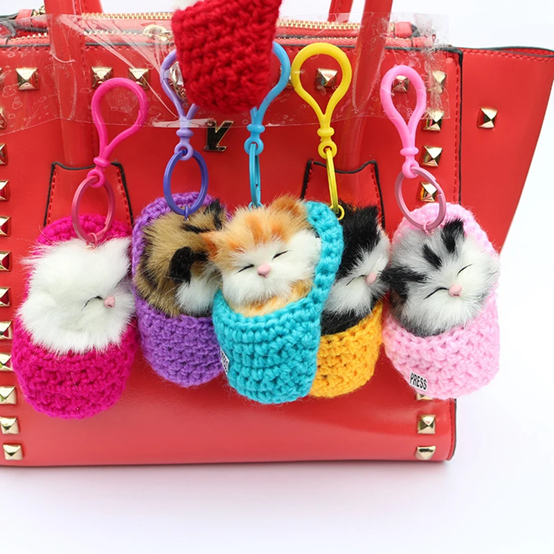 cat plush toys kitten bag pendant jewelry simulation animals Plush soft Stuffed Toy Doll DIY cartoon gifts ornaments | Игрушки и хобби