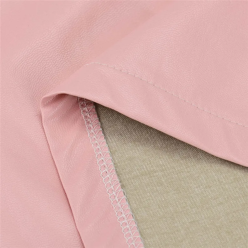 

Women Sexy PU Leather A-Line skirts Fashion High Waist Pencil Bodycon Hip Short Mini Skirt jupe femme 2019 R11