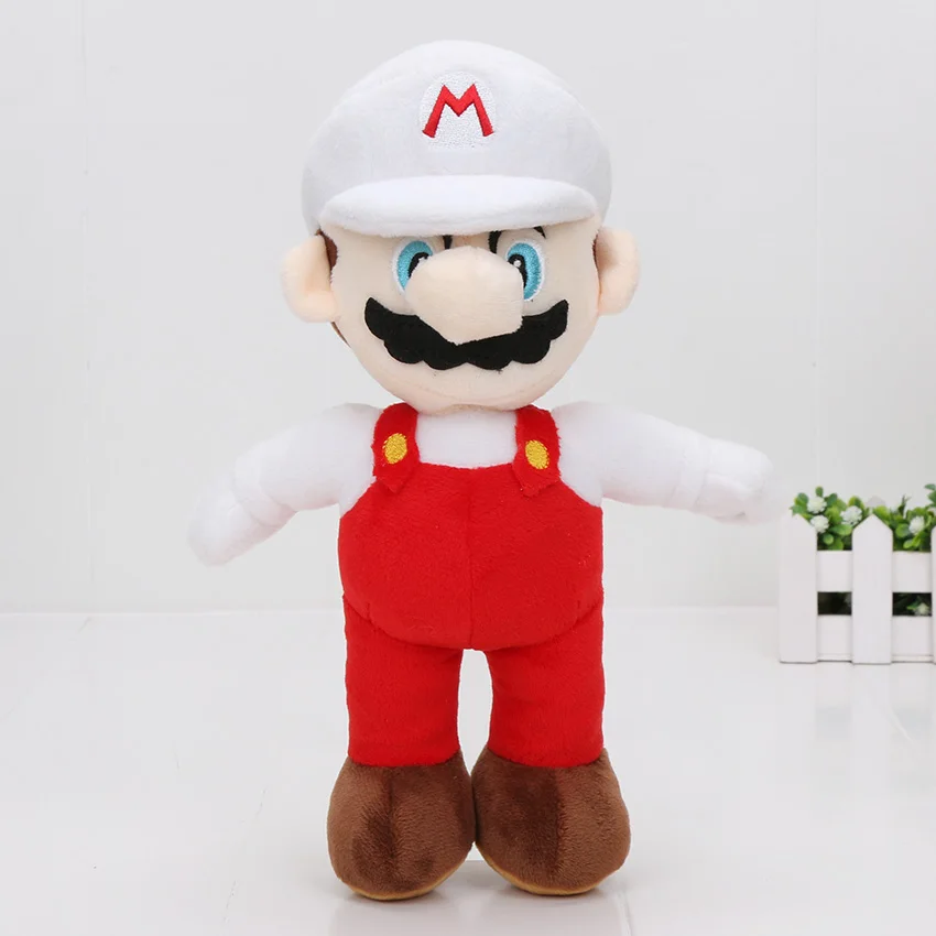 6-25 см Супер Марио Плюшевые игрушки Super Mario Bros Luigi Сухие Кости жаба Yoshi Принцесса Персик Маргаритка плюшевые куклы игрушки День рождения партия - Цвет: 25cm white mario