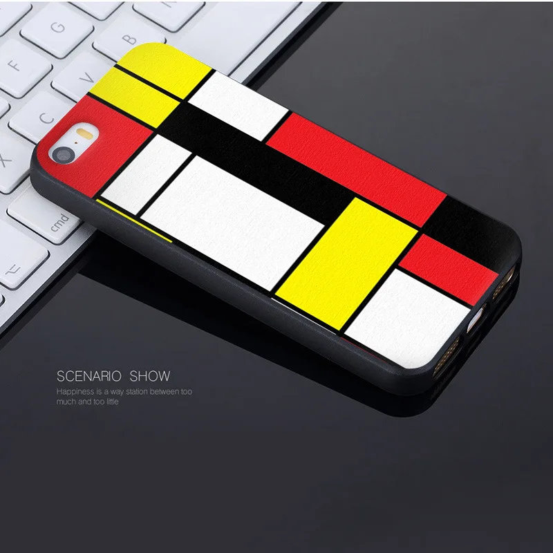 MaiYaCa для iphone 7 6 X Mondrian grid Art Design Coque Shell чехол телефона Apple iPhone 8 6S Plus XS XR SE 5C