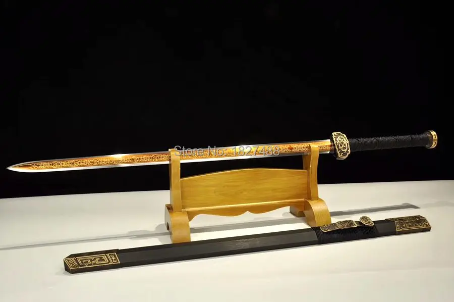 Прекрасный Красный T1095 сталь зодиака лезвие острый китайский ручной Dao меч RuYi Han