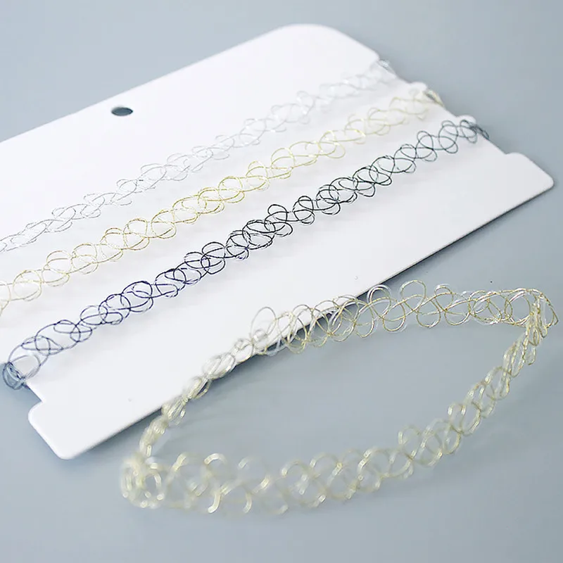 3 шт Модные женские татуировки Чокеры персональные невидимые пластиковые