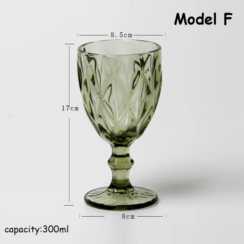 model F Бокал для красного вина, цветные стаканы, контейнеры для напитков, бокал для рождественской вечеринки, западный ресторан, рюмки для напитков, стебель-чашка, подарок на год - Цвет: model F