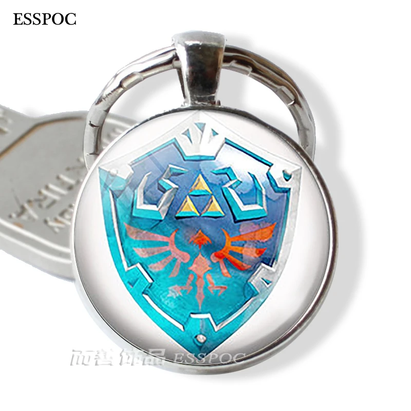 Новое поступление, модные аксессуары, металлический брелок Legend of Zelda, игровой стеклянный купольный кулон, брелок для ключей, аниме, ювелирное изделие, подарок