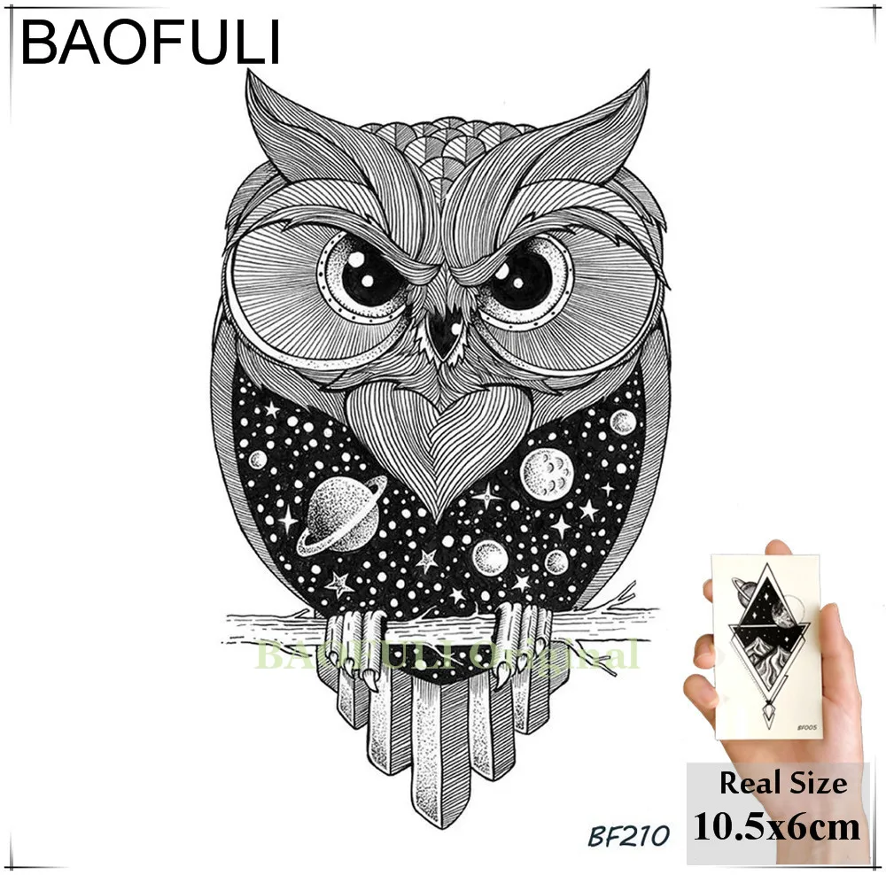 Татуировка BAOFULI мужской боди арт временная Вселенная Black Hill Star Tatoos для мальчиков
