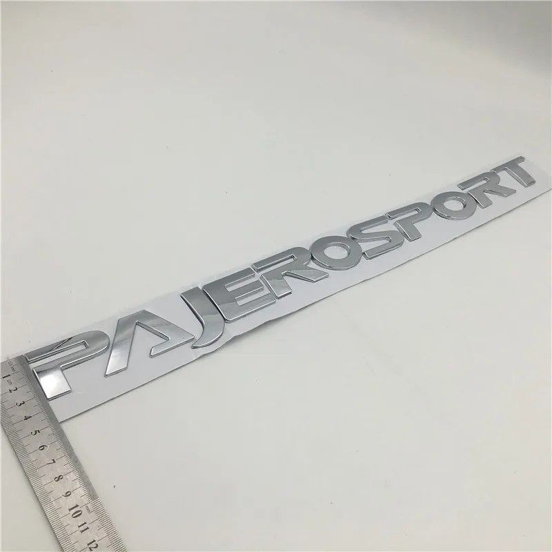 Серебристый Хром для Mitsubishi Pajero Montero Sport передний капот логотип, эмблема сценарий письмо знак авто наклейки