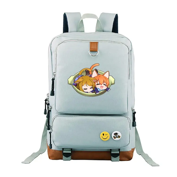 Аниме Любовь жить Обувь для девочек мультфильм Рюкзак Студенты Bagpack ноутбук Рюкзаки дети девушка большой Ёмкость портфель Школьные ранцы - Цвет: Gray 6