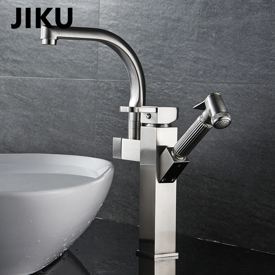 Кот золотой JIKU бортике выносной бассейн смеситель хромированный смесителя Одной ручкой двойной опрыскиватель смеситель ORB польский хромоникель кисть - Цвет: Кот золотой