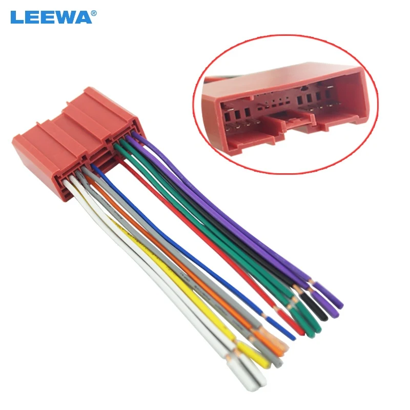 Автомобильный радиоприемник LEEWA CD плеер жгуты проводки Аудио Стерео адаптер для