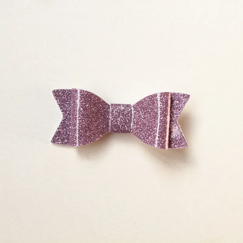 24 шт./лот блестящие заколки для волос из фетра банты горячая Распродажа высокое