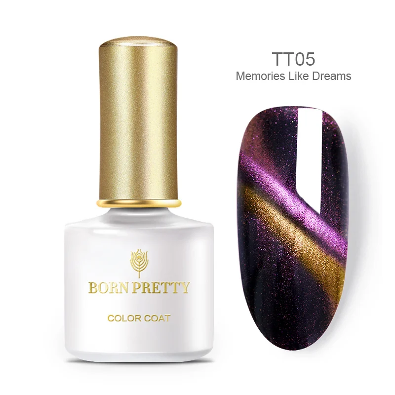 BP-TT05 Магнитный Гель-лак для ногтей BORN PRETTY, 6 мл, Блестящие Блестки фиолетового цвета, долговечный замачиваемый УФ гель для ногтей, Гель-лак - Цвет: BP-TT05