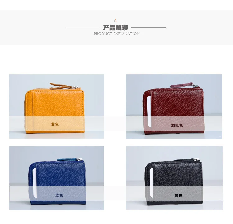 Женские кожаные кошельки EMMA YAO мини держатель для карт из коровьей кожи|coin purse|leather