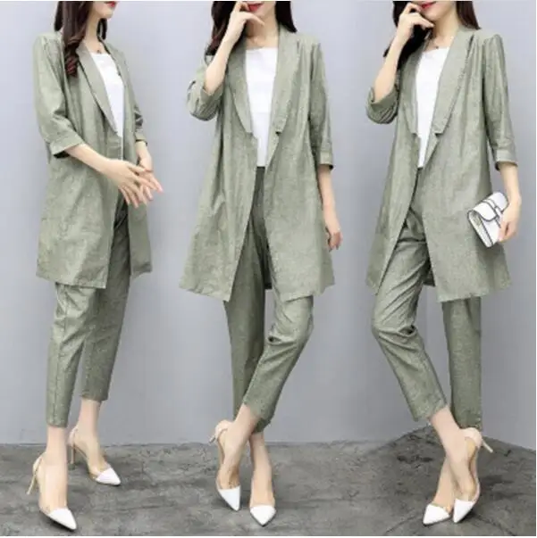 

Women 2 Pieces Set Blazer And Pants Fashion Office Ladies Blazer Pants Set Long Sleeve Side Striped Belt Elegant Blazer Street