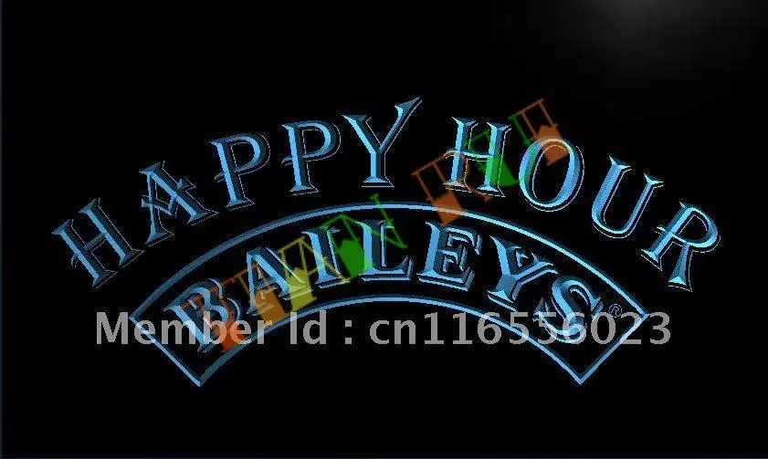 

LA640- Baileys Happy Hour Bar LED Neon Light Sign