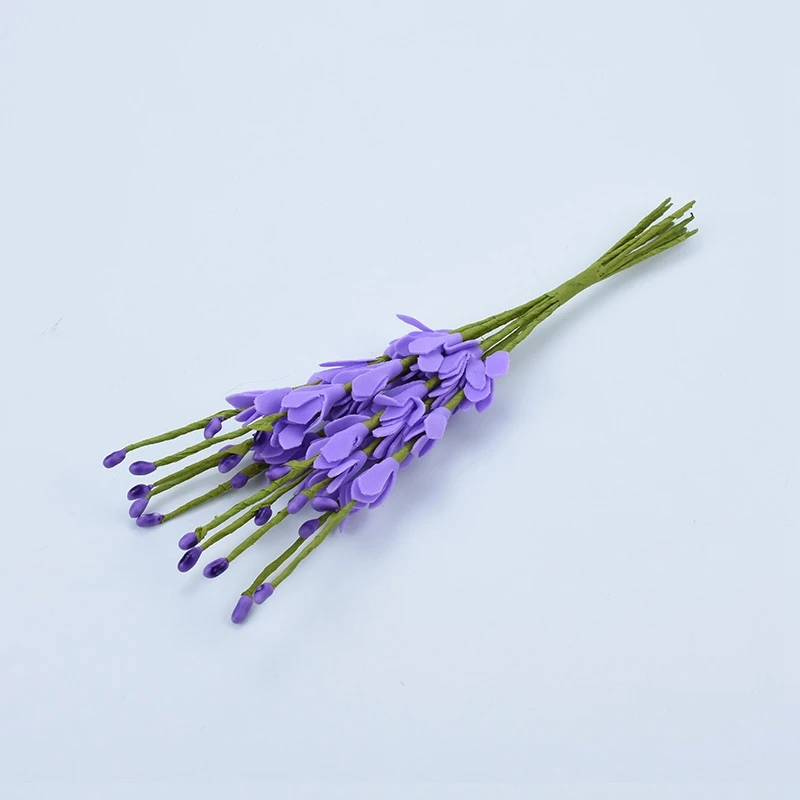 purple 10 шт., искусственная тычинка, пена, персиковая ветка, помпон, сделай сам, подарки, Рождественский венок, украшение для дома, свадьбы, скрапбукинг, искусственные цветы - Цвет: purple