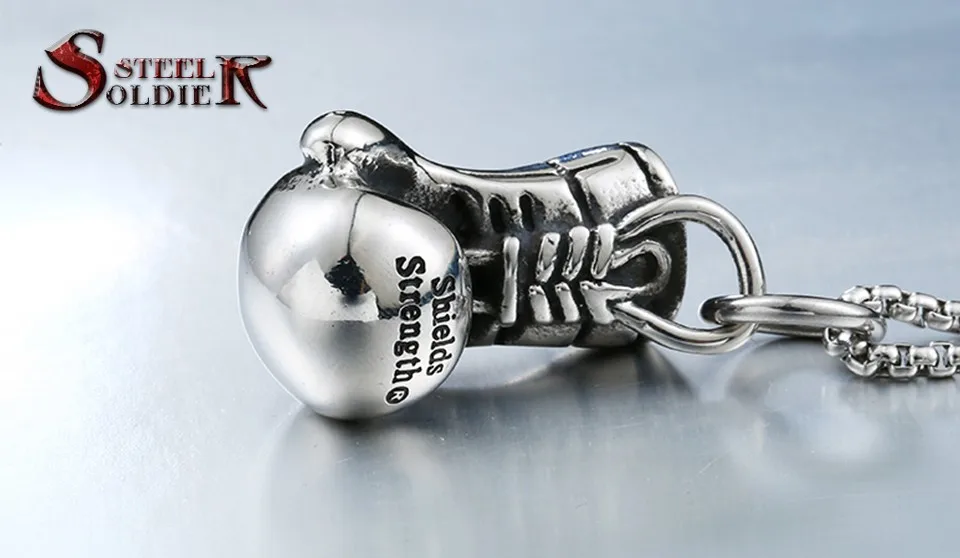Сталь Solider нержавеющая сталь высокого качества открытым пальцами Перчатки Подвеска Мужская мода ожерелье ювелирные изделия в качестве подарка