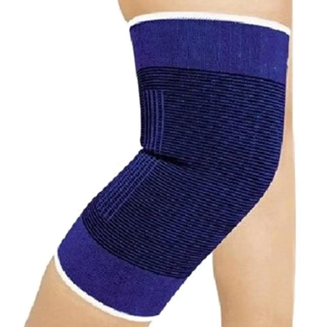 1 пара эластичные наколенники синие для спортзала Опора артрит ног ушиб рукав