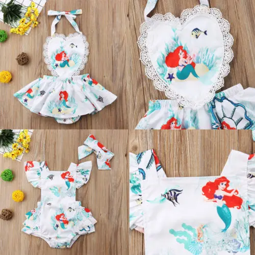 Комбинезон Emmababy кружевной для новорожденных девочек Русалка комбинезон наряды