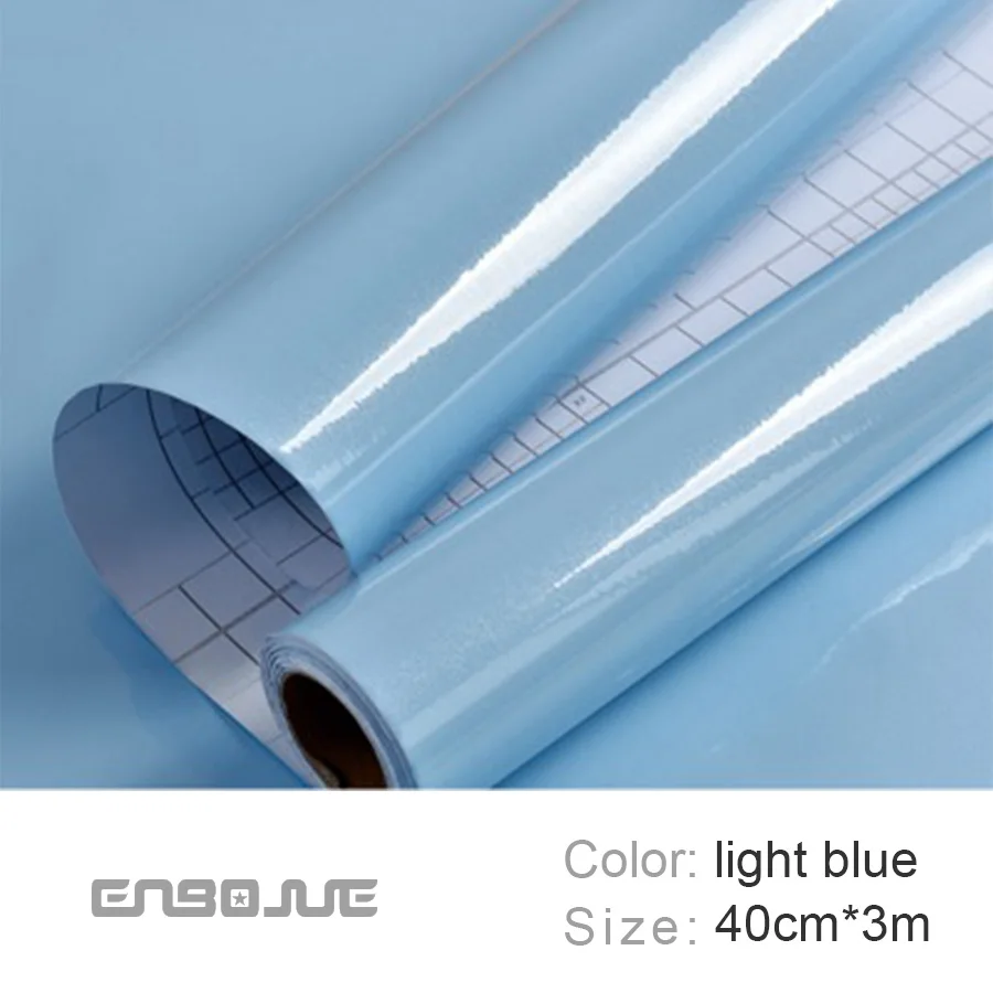 Light blue 0,4x3 м водонепроницаемый белый жемчуг обои шкаф ПВХ самоклеющиеся обои мебель ремонт наклейки кухня домашний декор - Цвет: Light blue