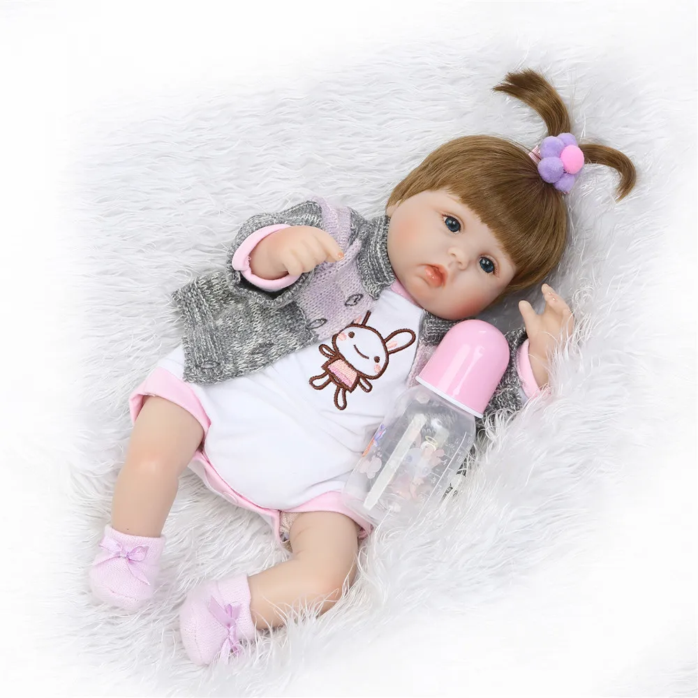 NPK 18 &quotКукла Новорожденный Младенец реалистичные силиконовые куклы игрушки для