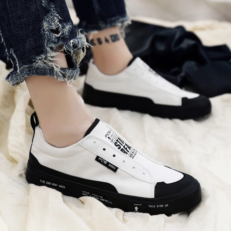 Мужская повседневная парусиновая обувь Корейская версия туфель-лодочек не