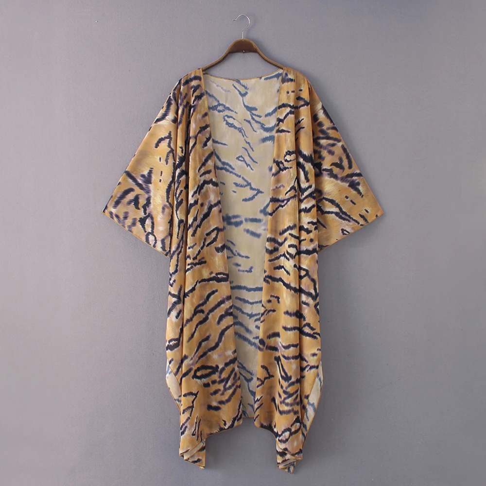 Женская длинная шифоновая накидка-кимоно, кардиган Blusa Feminina, повседневные рубашки, куртки, длинные пляжные накидки, топы blusa femin