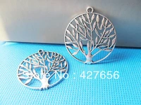 20pcs antique bronzeantique silver tone large hollow out filigree tree of life connector pendant charmfindingdiy accessory
