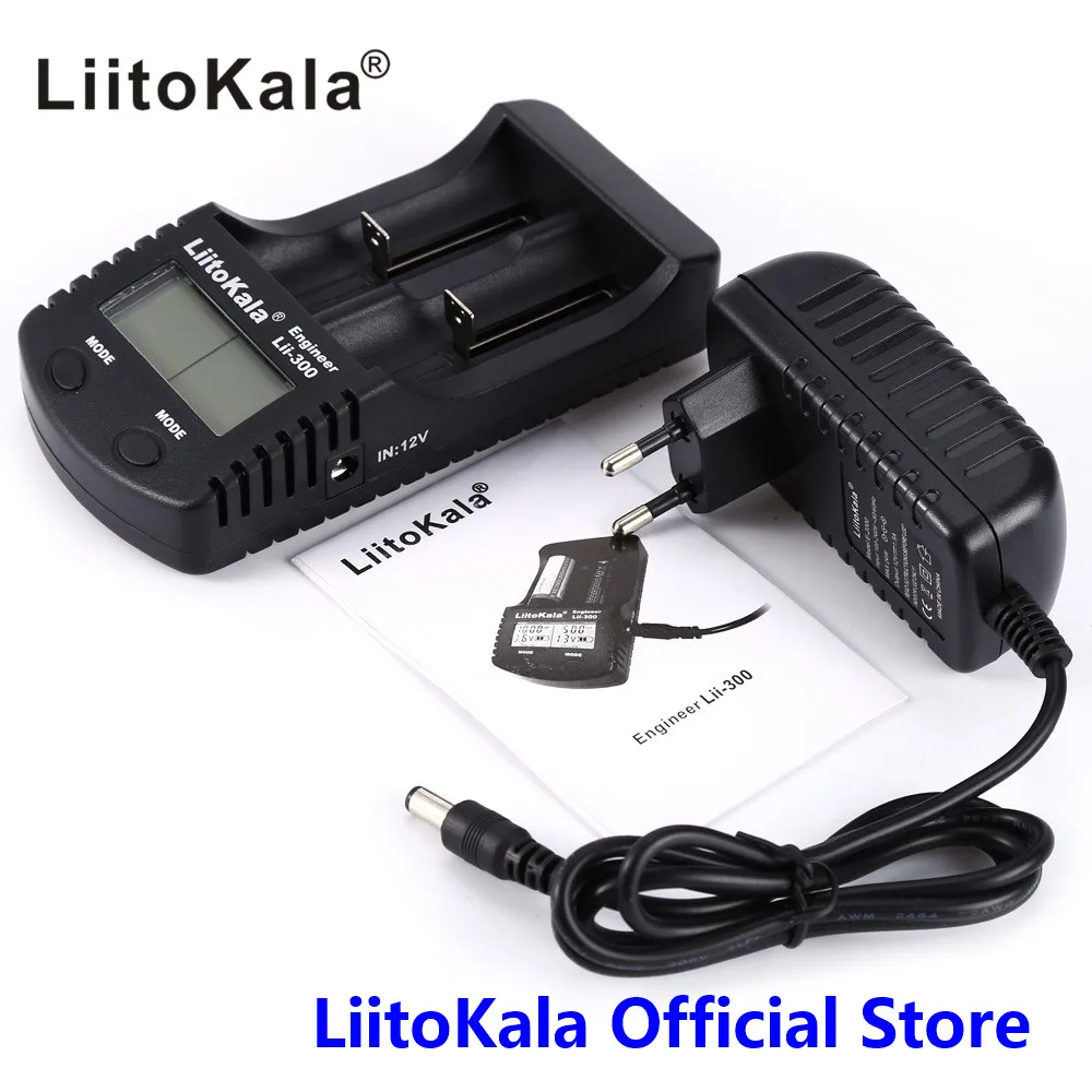 Liitokala lii-300 цифровой 18650 26650 18350 10440 18500 Зарядное устройство ЖК-дисплей Дисплей Батарея емкость Тесты Каррегадор Bateria Зарядное устройство