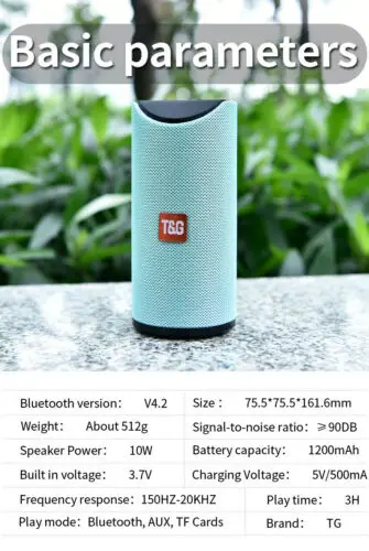 Portable Bluetooth Speaker BT4.2 Hi -Fi 3D Stereo Wireless Support FM Radio Micro SD Card MP3 Music Play 3C30 | Электроника