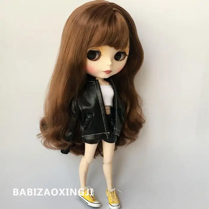 B121 Blyth Кукла одежда 30 см 1/6 аксессуары для кукол Azone кожаная куртка с брюками 3