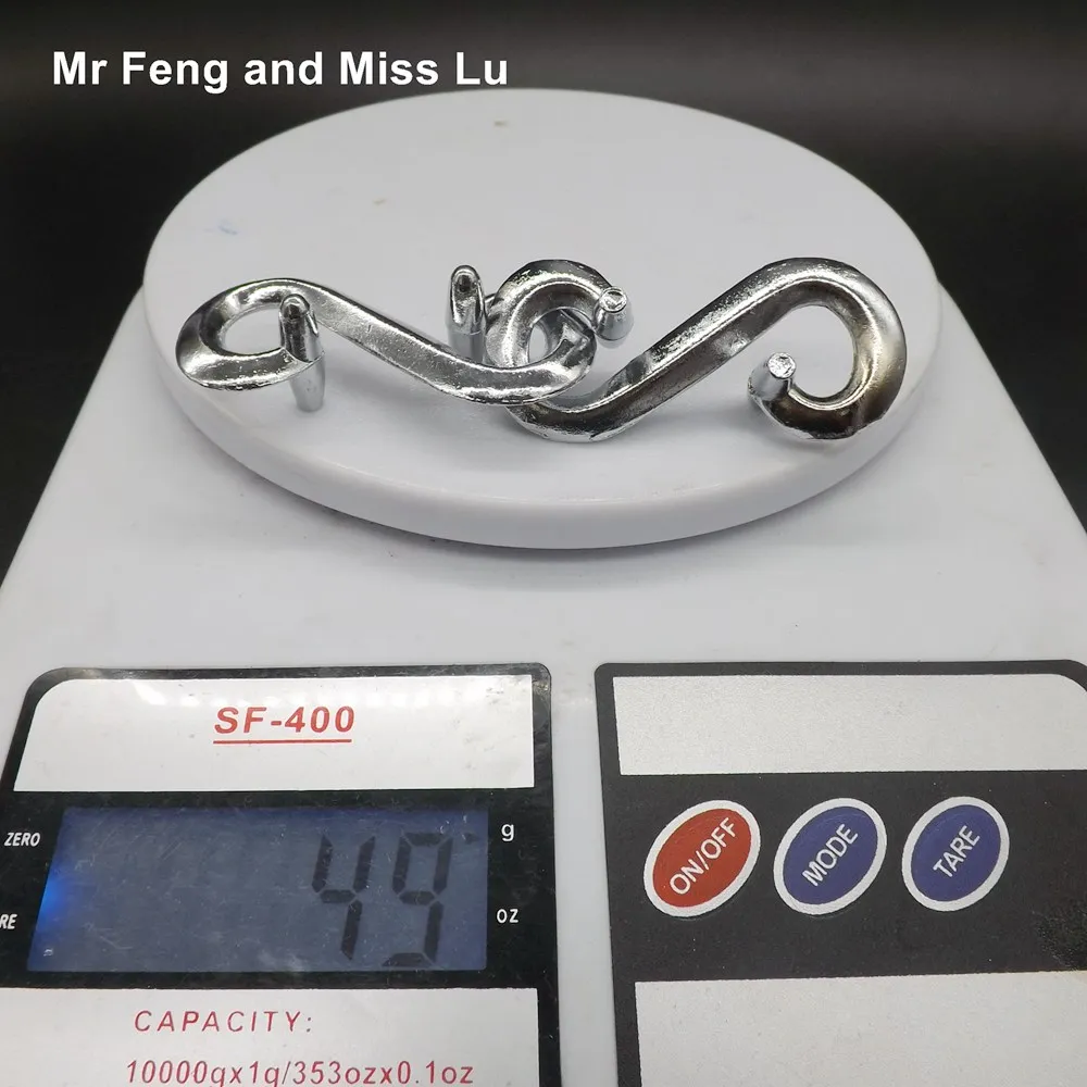 Классическая серебристая металлическая головоломка для взрослых и детей |