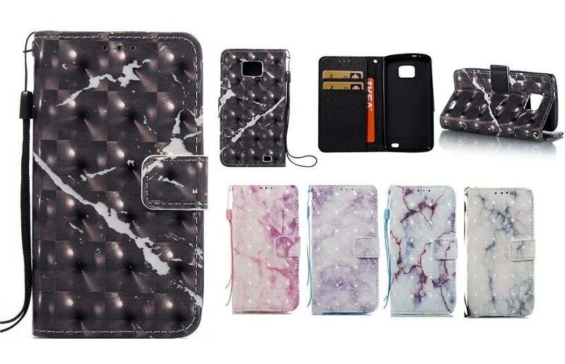 3D мраморный камень изображения мобильного телефона Флип Бумажник кожаный чехол