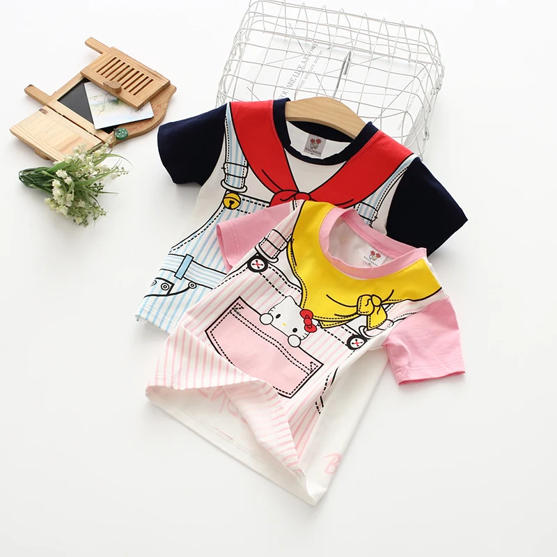 

Летняя новинка, Детская футболка с коротким рукавом, мужской и женский хлопковый топ с круглым вырезом