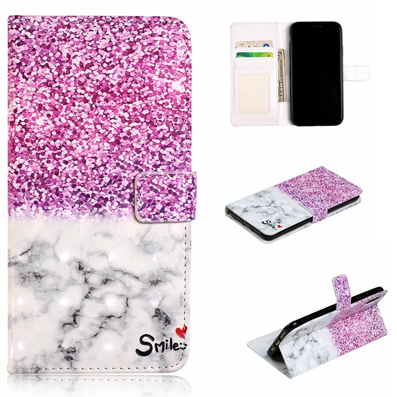 Love Smoke Purple Модный узор чехол-кошелек для телефона для samsung Galaxy J7 Pro чехол J5 J3 6 J730F J530 J330F SM-j320F кожи(полиуретан) B146 - Цвет: Love Smoke Purple