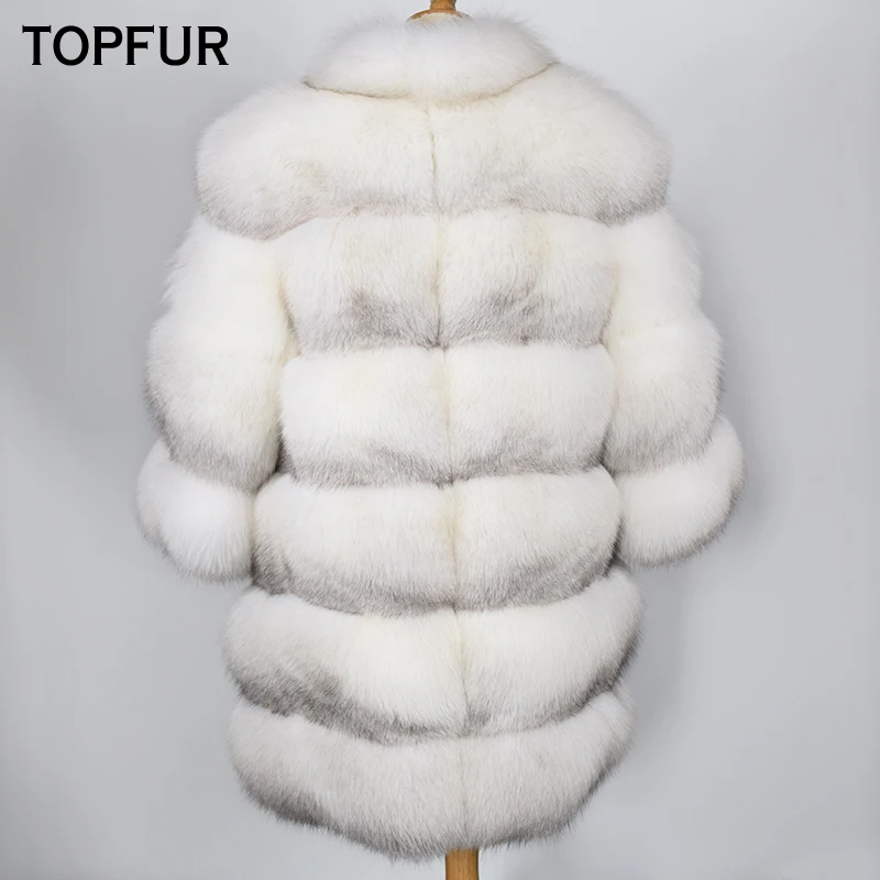 TOPFUR модные женские туфли с натуральным мехом пальто для женщин зимний толстый
